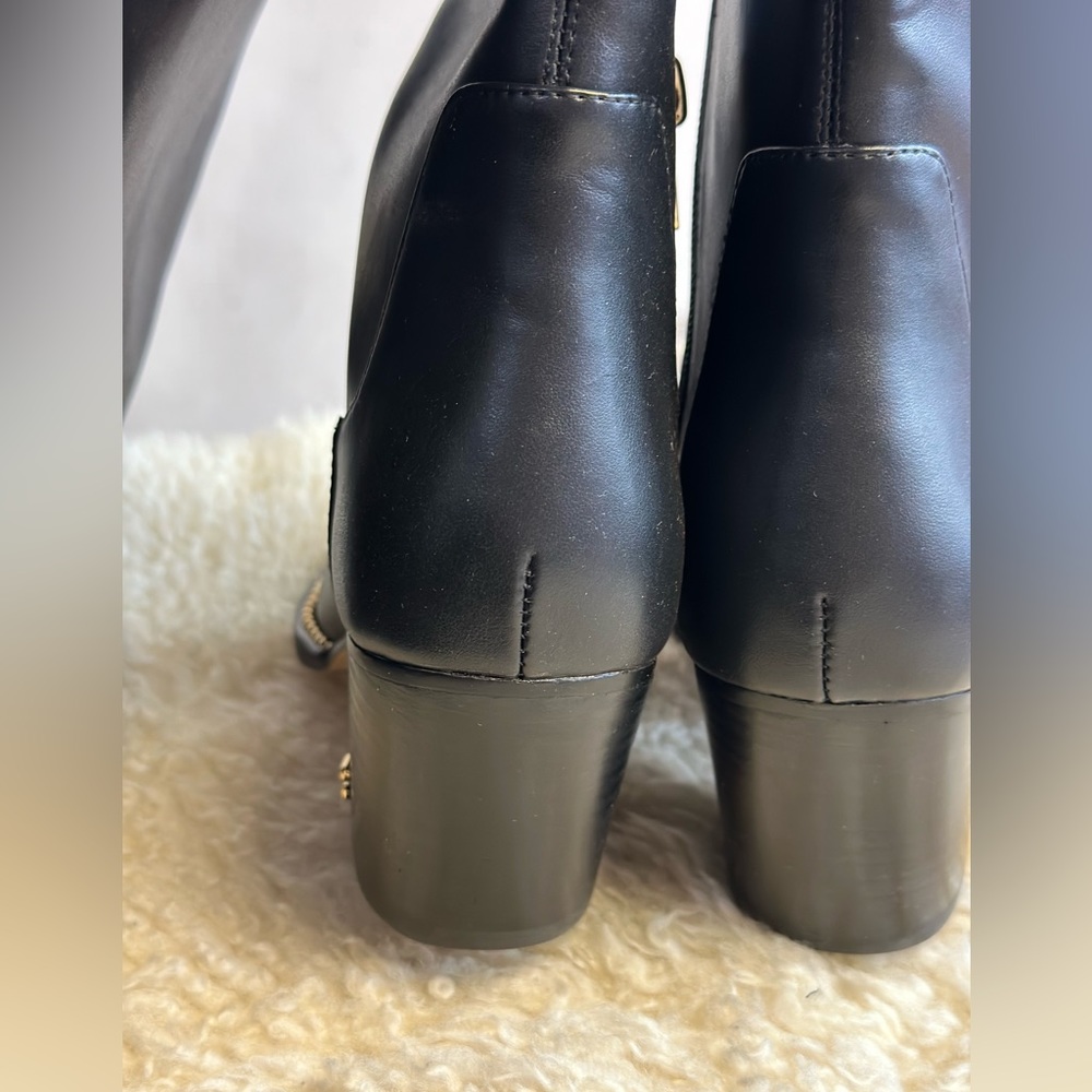Coach Over-the-Knee Black Leather Boots - Picture 4 of 9
